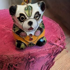 Cloissone Enamel Panda Ornament